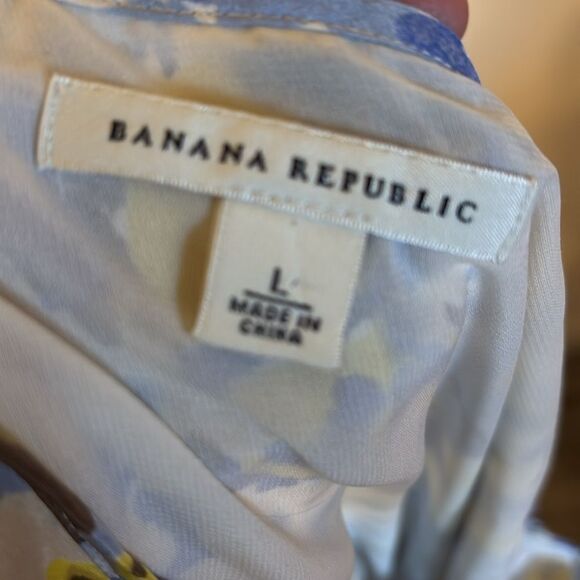 Banana Republic Silk Floral Sleeveless Maxi Dress Large - Picture 2 of 5